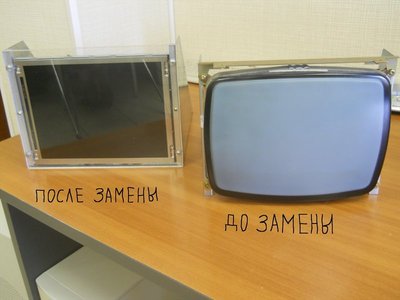 Замена мониторов ЭЛТ CRT на LCD TFT ЖКИ на системах ЧПУ станка ремонт.