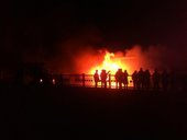 Ночной пожар в Красноярске произошел на плавучей гостинице