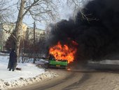В Академгородке сгорел автобус 31 маршрута